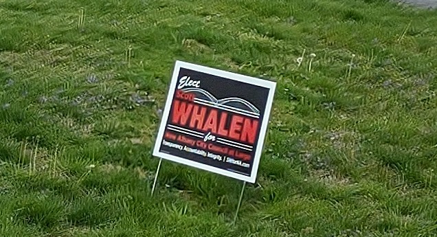 Whalen for City Council Yard Sign